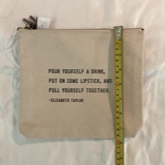 Sugarboo & Co Canvas Zip Makeup Travel  Bag “pour yourself a drink” New … - Picture 9 of 10